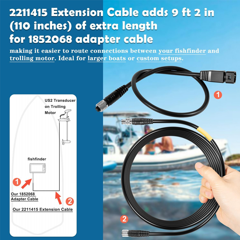 1852068 MKR-US2-8 Cabo Adaptad - Fish Finder Transducer avaliação e preço